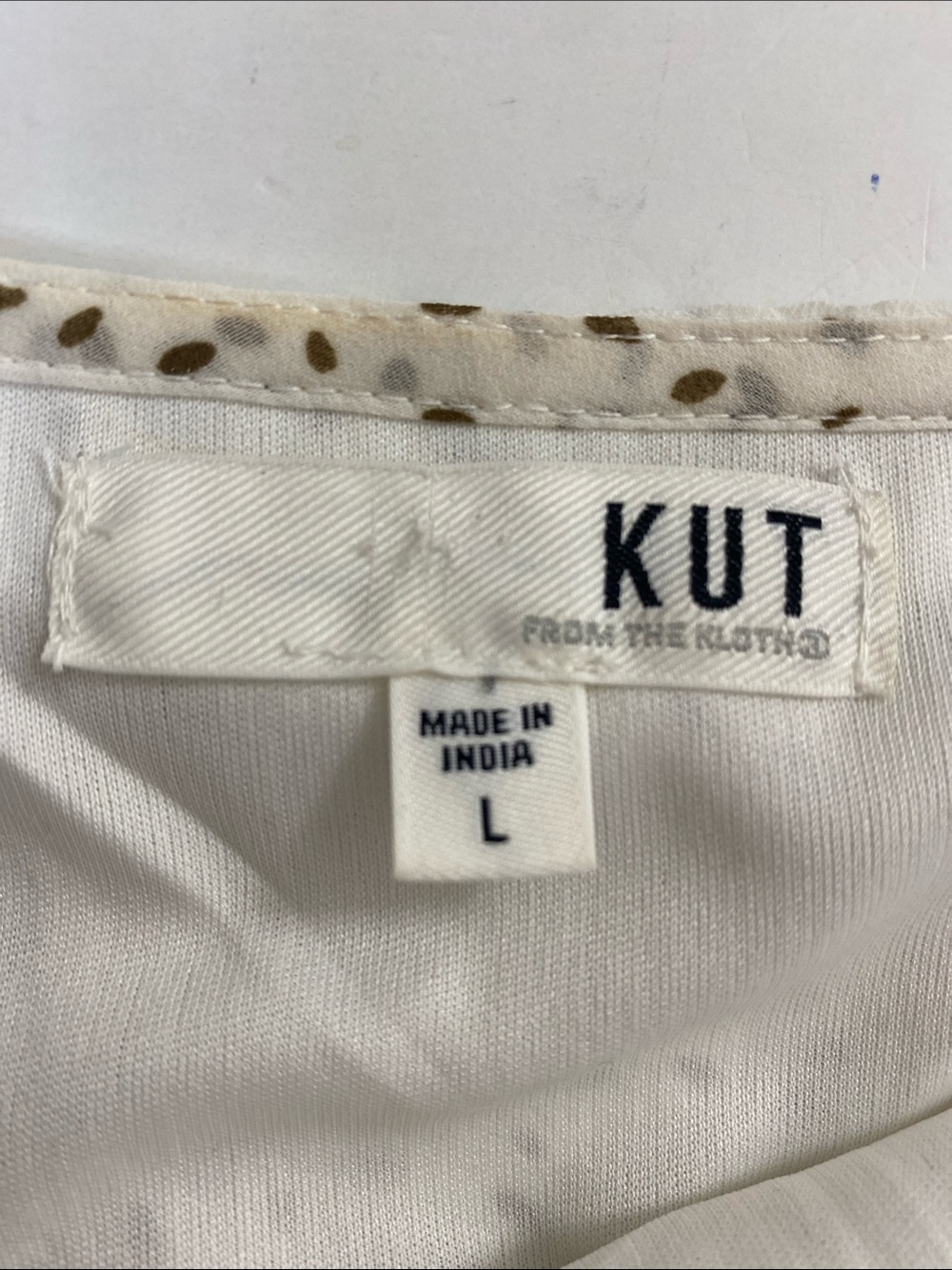 Kut from the Kloth Rebecca Pleat Midi Slip Dress Size L White/Brown Feminine - Picture 3 of 13